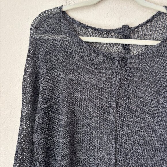 SKIF Lagenlook Artsy Asymmetrical Cut Slouchy Sweater Top - Picture 2 of 11